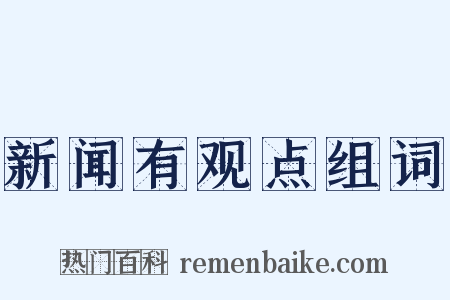 新闻有观点组词是什么意思的图片